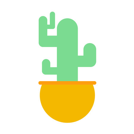 mini cactus cartoon doodle simple flat design style vector illustrationのイラスト素材