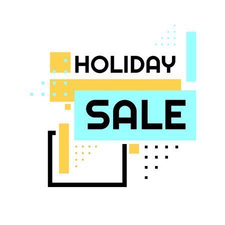 special holiday sale promotion template element flat design vector illustrationのイラスト素材