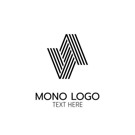 Letter double V modern monogram Logo icon abstract simple concept design vector illustrationのイラスト素材