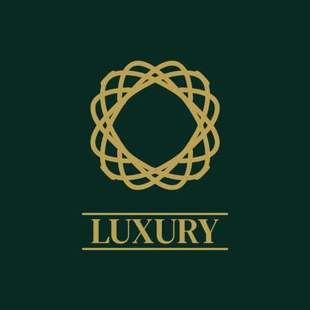 Mandala Geometric ornament logo Elegant premium icon vector designのイラスト素材