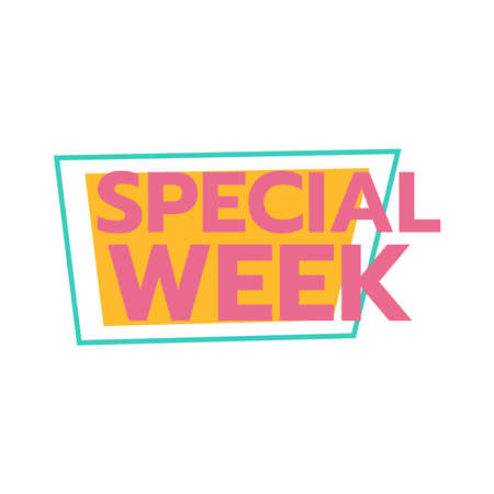 special week Sale discount Deal Special Promotion price Tag sign shop retail business Vector illustrationのイラスト素材