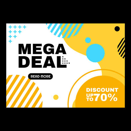 discount 70 percent Sale Deal Special. Promotion price sign shop retail landscape page website interface business Vector illustration.のイラスト素材