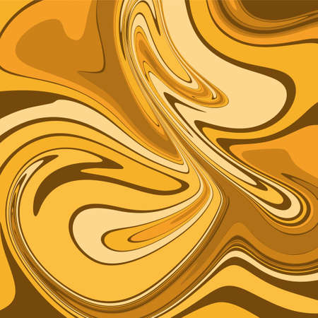 orange color psychedelic fluid art abstract background concept design vector illustrationのイラスト素材