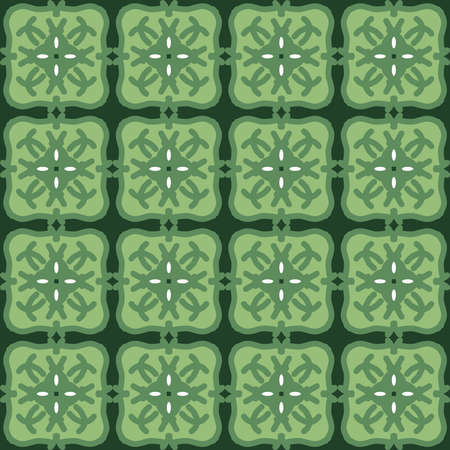 green olive mandala art seamless pattern floral creative design background vector illustrationのイラスト素材