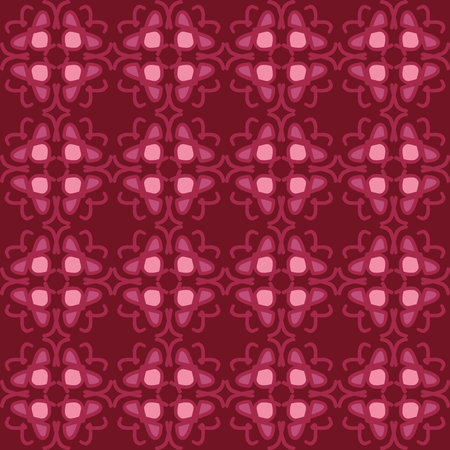 red magenta violet lavender mandala art seamless pattern floral creative design background vector illustrationのイラスト素材