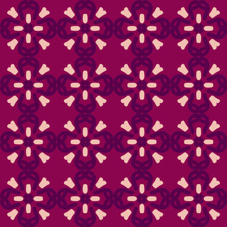 red magenta violet pink mandala art seamless pattern floral creative design background vector...