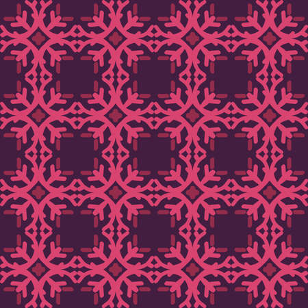 red magenta violet pink mandala art seamless pattern floral creative design background vector...