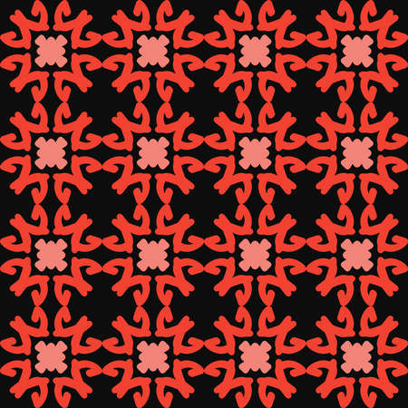 black red mandala art seamless pattern floral creative design background vector illustration