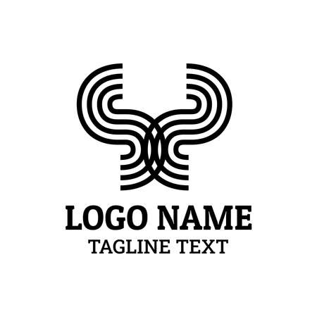 Letter double S word Modern Icon Monogram logo concept design illustrationのイラスト素材