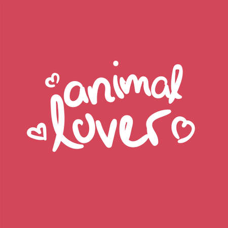 animal lover quote text typography design graphic vector illustrationのイラスト素材