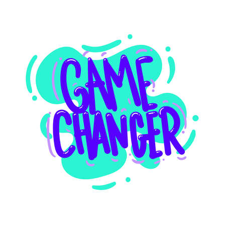 game changer quote text typography design graphic vector illustrationのイラスト素材