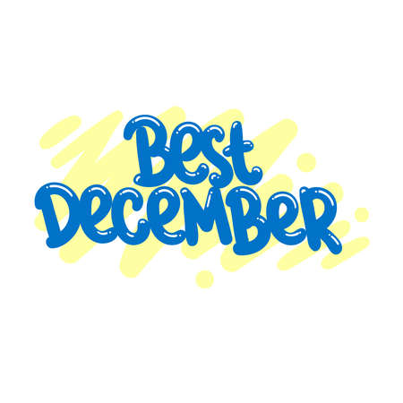 best december quote text typography design graphic vector illustrationのイラスト素材