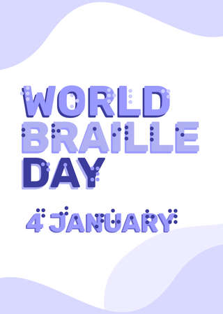 World Braille Day Campaign Social event concept Design for blind people Vector illustrationのイラスト素材