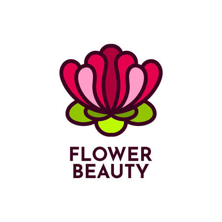 beauty flora flower nature logo concept design illustrationのイラスト素材