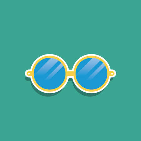 Eyeglasses illustration with combination summer color.のイラスト素材