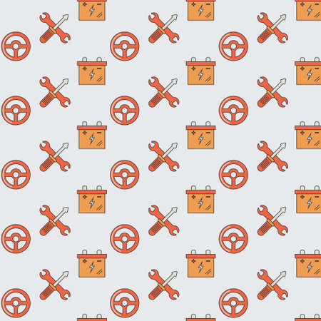 illustration vector graphic of Vehicle tools Pattern, suitable for backgrounds, mockups, banner, prints, etc.のイラスト素材
