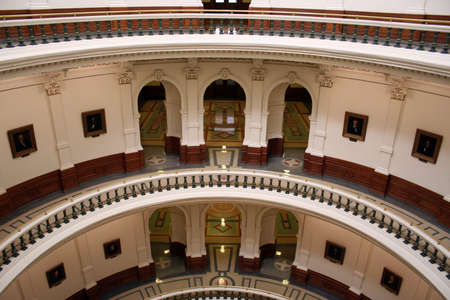 A nice clean shot of the inside of the Texas State Capitol Building in downtown Austin, Texas.の写真素材