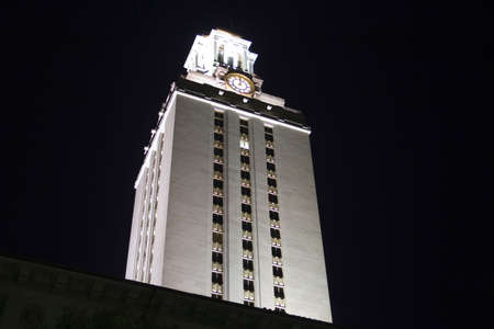 UT Clock Tower at night.の写真素材