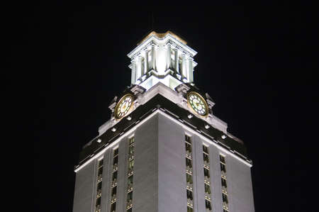 UT Clock Tower at night.の写真素材