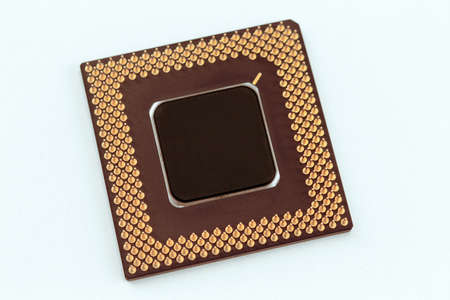 A computer processor on a white background.の写真素材