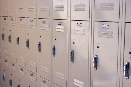 A wall of lockers.の写真素材