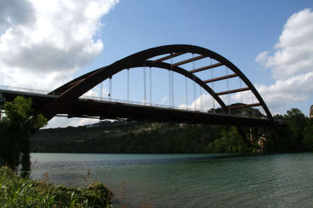 The Austin 360 bridge from an artistic view.の写真素材