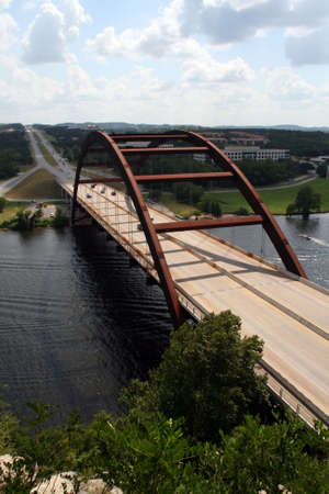 The Austin 360 bridge from an artistic view.の写真素材