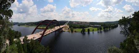 The Austin 360 bridge from an artistic view.の写真素材