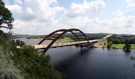 The Austin 360 bridge from an artistic view.の写真素材