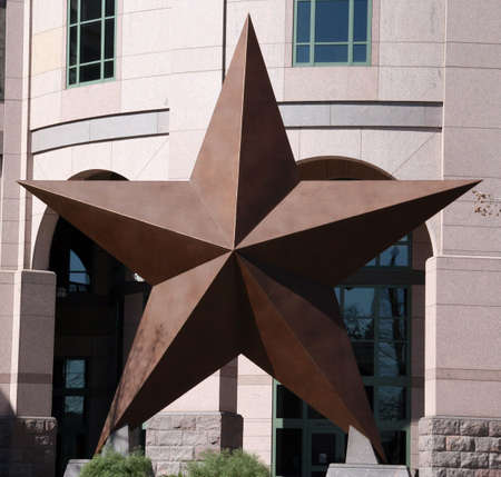 A large metal star which is used in the Texas state seal.の写真素材