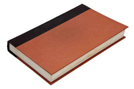 a blank closed book cover isolated on white