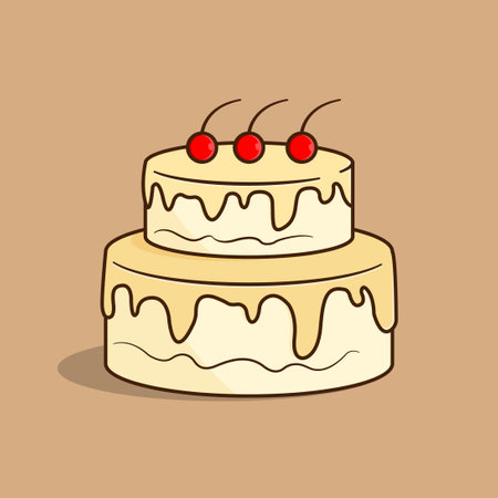 illustration of birthday cake