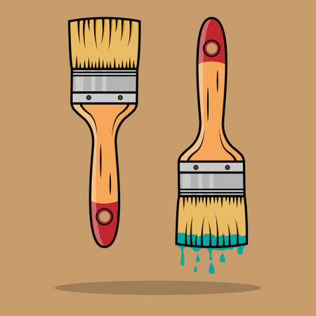 Paint Brush illustrationのイラスト素材