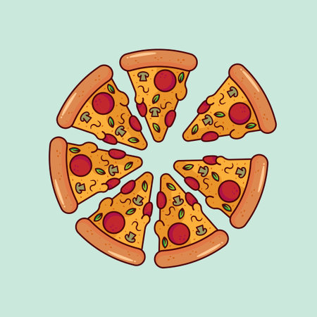 Pizza design over blue background, vector illustration eps 10.のイラスト素材