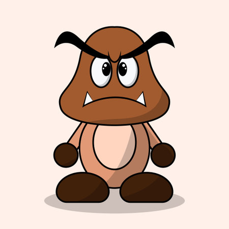 funny monster cartoon design, vector illustration eps10 graphic.のイラスト素材