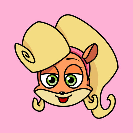 Vector illustration of a cute cartoon kawaii dog in a hatのイラスト素材