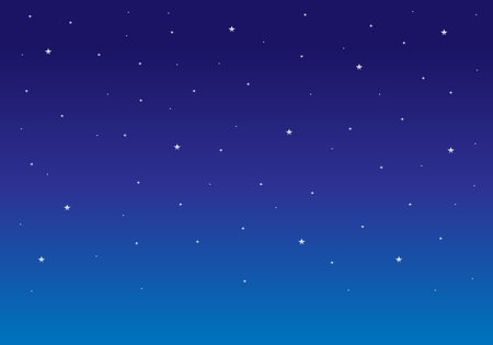 Night sky background with stars. Vector illustration of the night sky.のイラスト素材