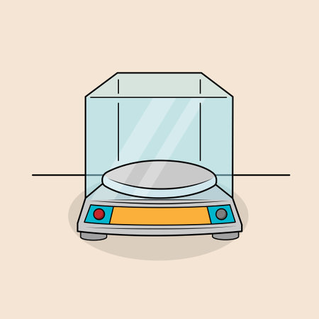Illustration of electronic scales. Vector illustration in flat design style.のイラスト素材