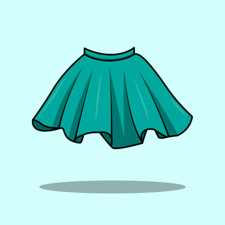 Blue skirt icon. Vector illustration in flat design style. EPS 10のイラスト素材