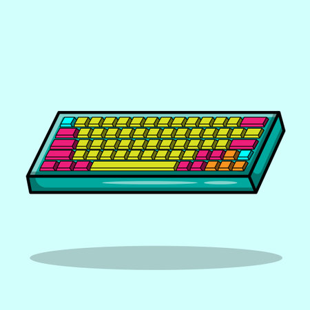 Keyboard design over blue background, vector illustration. Eps 10.のイラスト素材