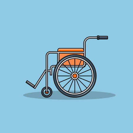 Wheelchair icon. Disabled person and health theme. Colorful design. Vector illustrationのイラスト素材