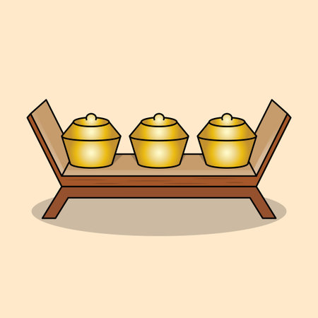 Chinese food design over beige background, vector illustration eps10のイラスト素材