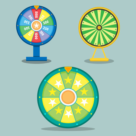 Roulette flat icons set. Casino and gambling concept. Vector illustrationのイラスト素材
