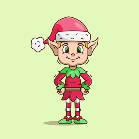 Santa Claus Cartoon Character Mascot Vector Illustration. Santa Claus Christmas Characterのイラスト素材