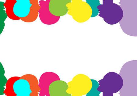 Group of multiethnic people. Group of people. Vector illustrationのイラスト素材