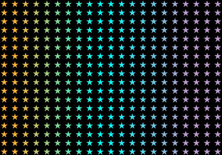Seamless pattern with stars on a black background. Vector illustration.のイラスト素材