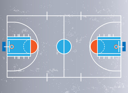 Soccer field. Vector illustration of a soccer field with balls.のイラスト素材