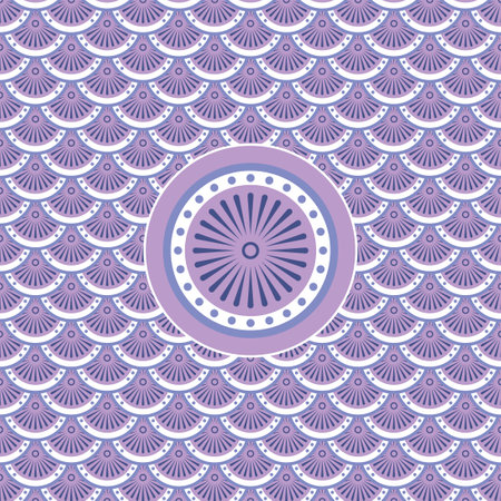 Seamless pattern with mandala. Indian ornament. Vector illustration.のイラスト素材