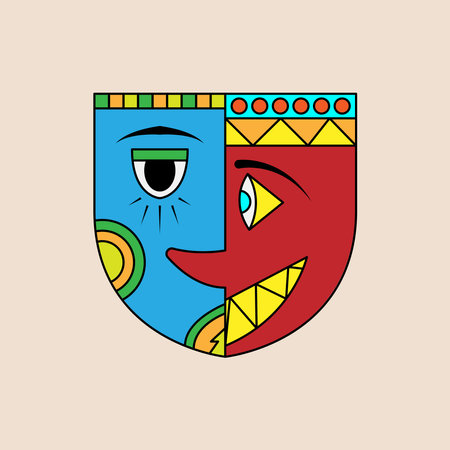 mask icon design, vector illustration eps10 graphic.emoticonのイラスト素材