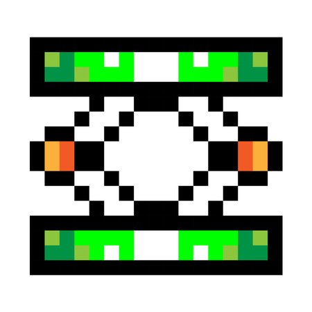 Retro pixelated video game icon. Vector illustration for your designのイラスト素材